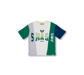 064 | Tennis Collection | Slogan Print Contrast T-Shirt